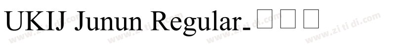 UKIJ Junun Regular字体转换
